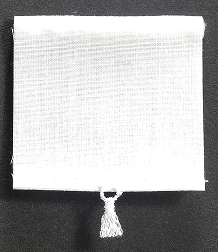 Dollhouse Miniature Shade: Standard Window, White Cotton